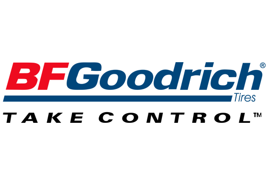 BFGoodrich Logo des Reifenherstellers BF Goodrich mit Slogan "Take Control".